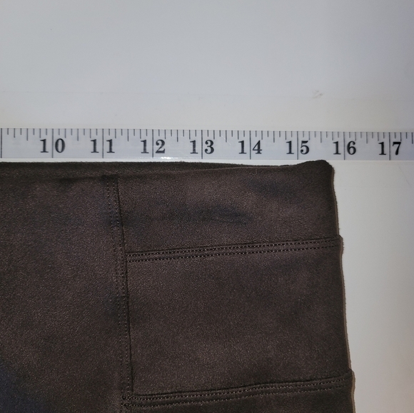 Spanx High Waist Faux Suede Leggings in Chocolate Brown, sz Large - Picture 15 of 16